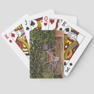 Baraja De Cartas Bicicleta aparcada, Pienza, Italia, Toscana
