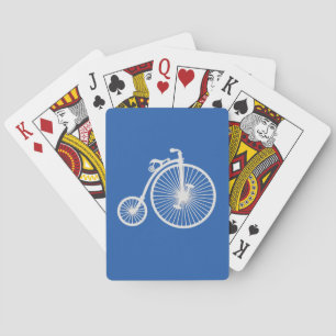 Baraja De Cartas Bicicleta blanca vintage en azul