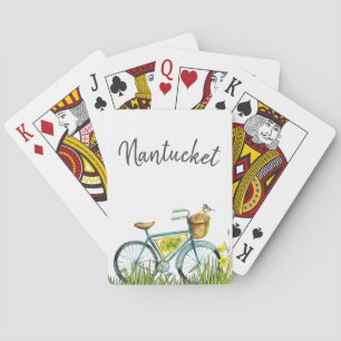 Baraja De Cartas Bicicleta del vintage de Nantucket en el campo de