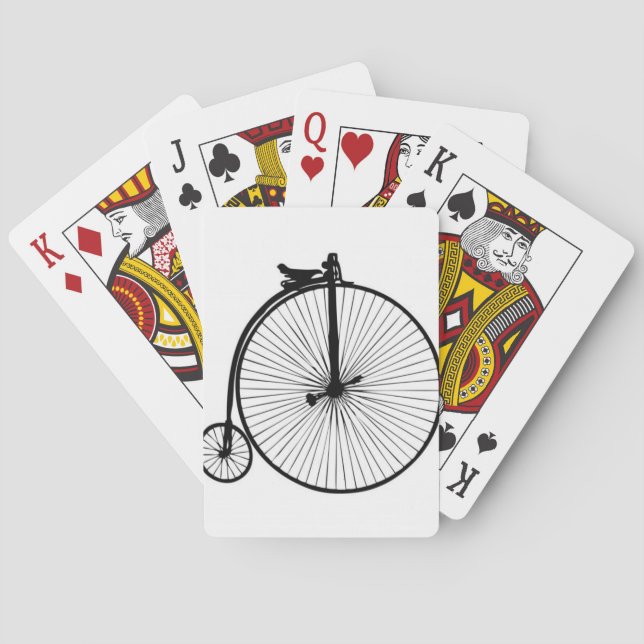 Baraja De Cartas Bicicleta vintage de penique negro (Reverso)