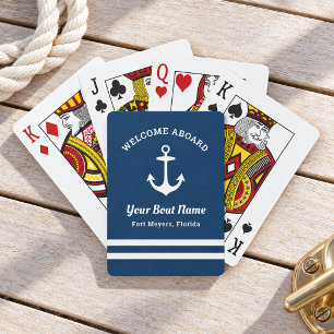 Baraja De Cartas Bienvenida a bordo del barco nombre náutico de la