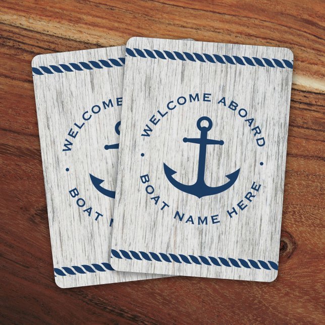 Baraja De Cartas Bienvenida a bordo nombre del barco fondeador cuer (Subido por el creador)
