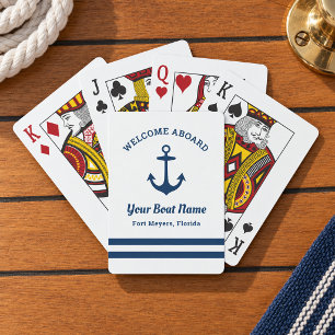 Baraja De Cartas Bienvenida Marina Náutica Nombre del Barco