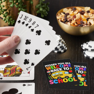 Baraja De Cartas Bienvenido de vuelta al conductor del autobús esco
