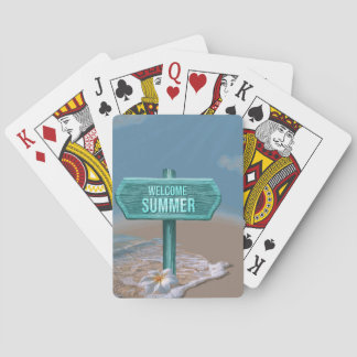Baraja De Cartas Bienvenido Verano Dibujo Vectorial