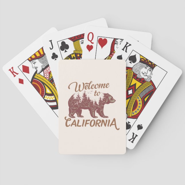 Baraja De Cartas Bienvenidos a California Bear (Reverso)