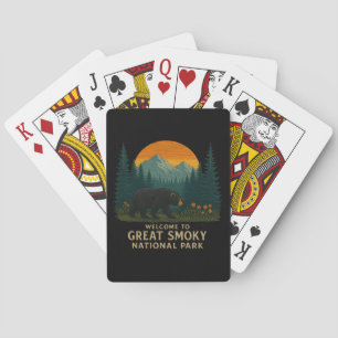 Baraja De Cartas Bienvenidos al parque Embroidery Great Smoky Mount