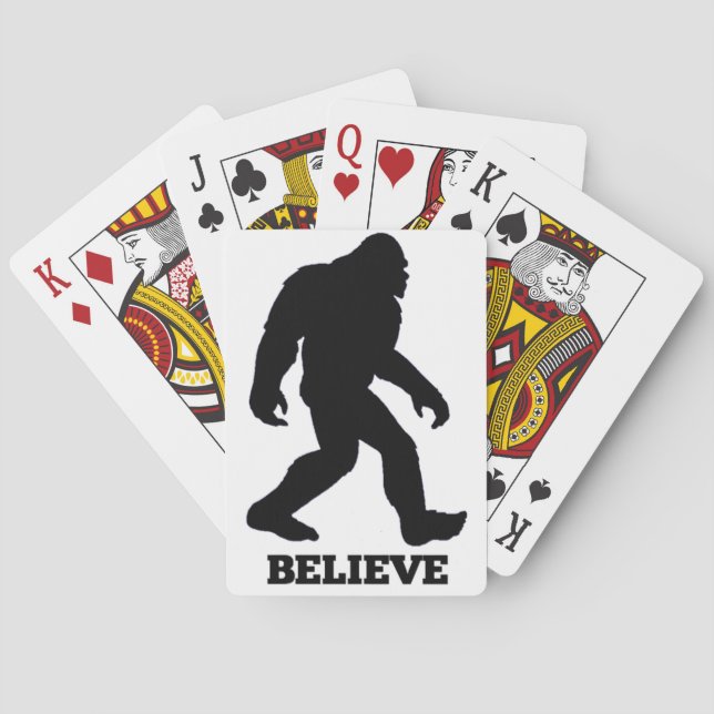 Baraja De Cartas Bigfoot BELIEVE Sasquatch (Reverso)