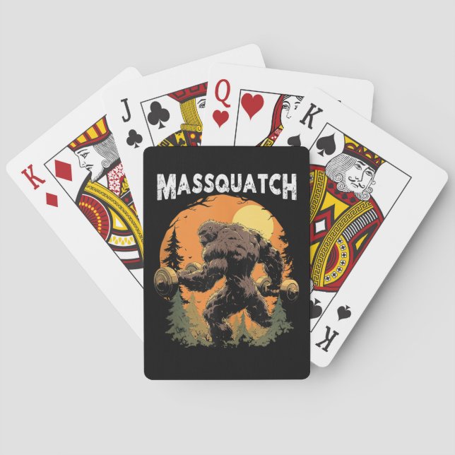 Baraja De Cartas Bigfoot Massquatch Funny  (Reverso)