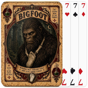 Baraja De Cartas Bigfoot, Monstruos de Circo Antiguo