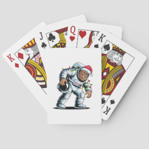 Baraja De Cartas Bigfoot Sasquatch Astronaut Navidad 2026 Fiesta