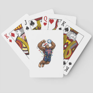 Baraja De Cartas Bigfoot Sasquatch Voleibol Navidad Deporte