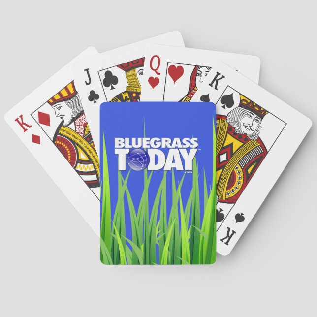 Baraja De Cartas Billetes de juego del logo de Bluegrass Today (Reverso)