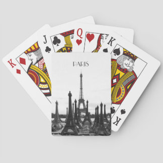 Baraja De Cartas Billetes en la Torre Eiffel de París