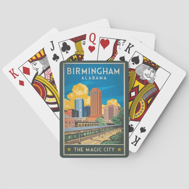 Baraja De Cartas Birmingham Alabama Viaje de arte (Reverso)