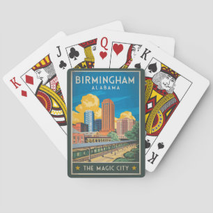 Baraja De Cartas Birmingham Alabama Viajes Arte Vintage