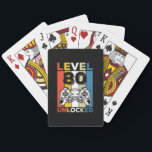 Baraja De Cartas Birthday 80th Level Unlocked 80 Gaming Vintage<br><div class="desc">Birthday 80th Level Unlocked 80 Gaming Vintage</div>