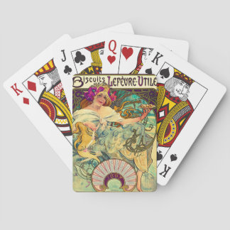 Baraja De Cartas Biscuits Lefevre-Utile de Alphonse Mucha (1896)