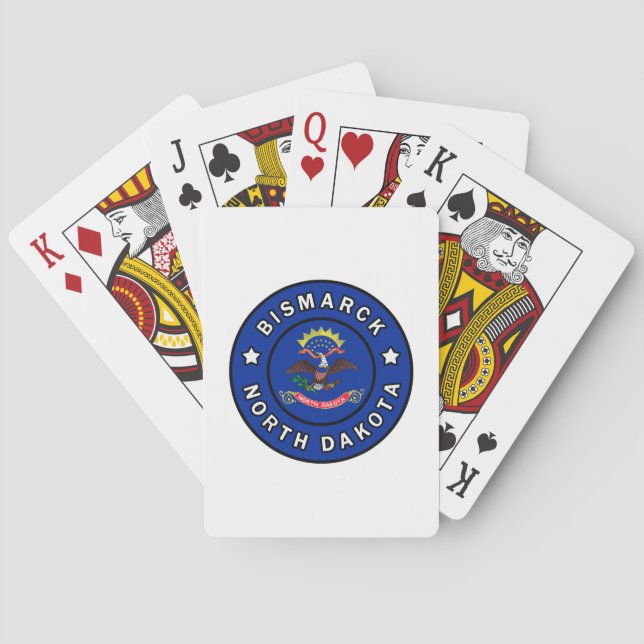 Baraja De Cartas Bismarck Dakota del Norte (Reverso)