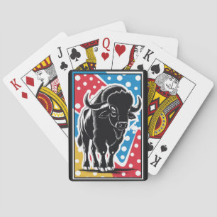 Baraja De Cartas Bison - Búfalo Pop Art Vintage Retro