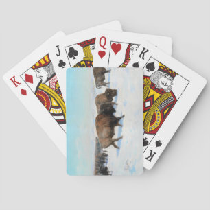 Baraja De Cartas Bison en la nieve (por Rosa Bonheur)