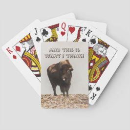 Baraja De Cartas Bison Sacando su lengua - Humor - Divertido
