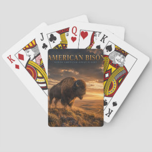 Baraja De Cartas Bisonte Americano Grandes Llanuras ANIMALES