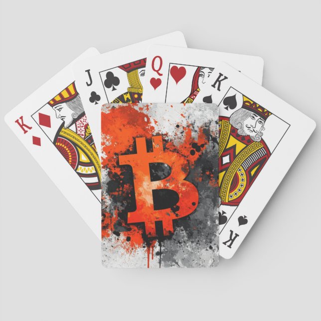 Baraja De Cartas Bitcoin red (Reverso)