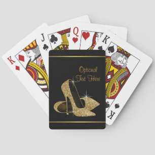 Baraja De Cartas Black and Gold High Heels