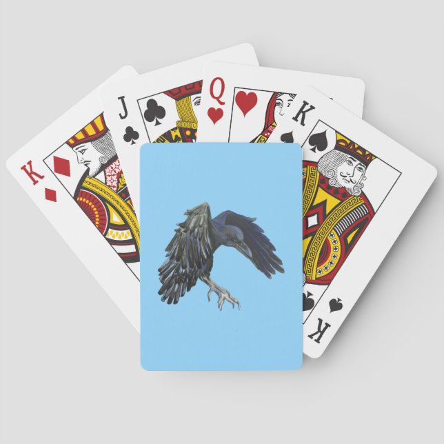 Baraja De Cartas Black Crow Master of Time Ilustracion Sky Blue (Reverso)
