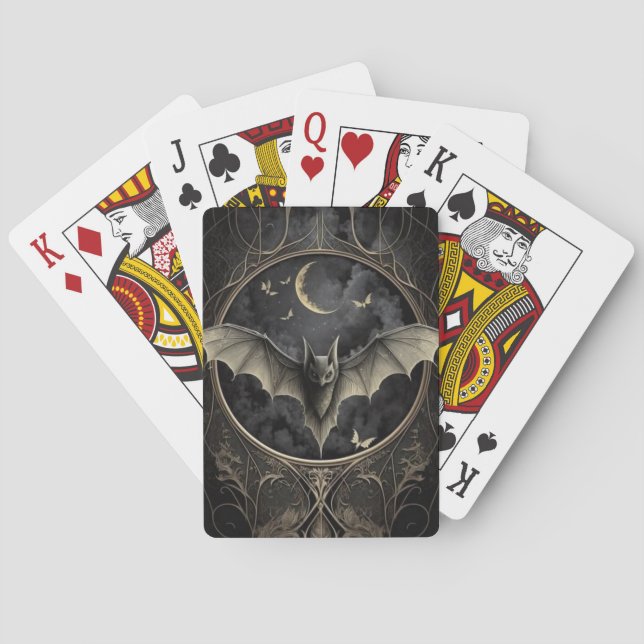 Baraja De Cartas Black Magic Spookone Bat (Reverso)