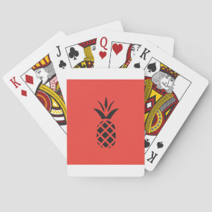 Baraja De Cartas Black Pine Apple en rojo