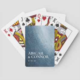 Baraja De Cartas Black Sky Stars Navy Blue White