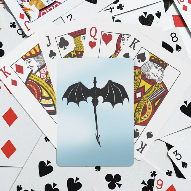 Baraja De Cartas Black Tribal Flight Dragon Fantasy Blue Sky (Subido por el creador)