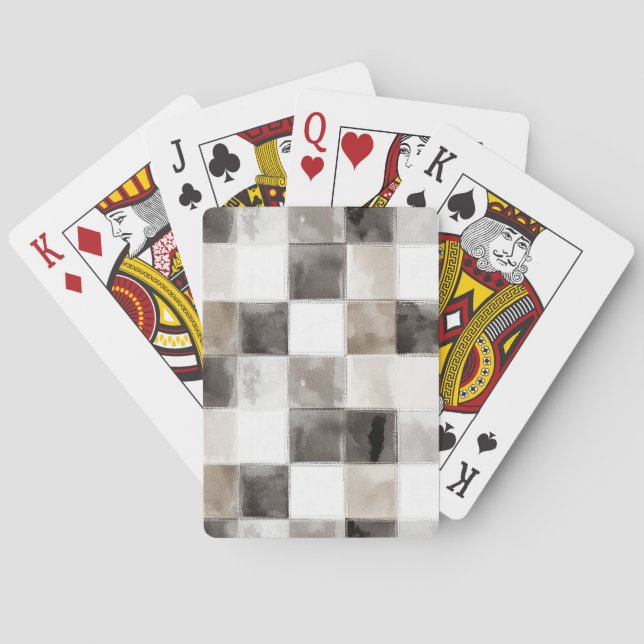 Baraja De Cartas Black White Brown Squares (Reverso)