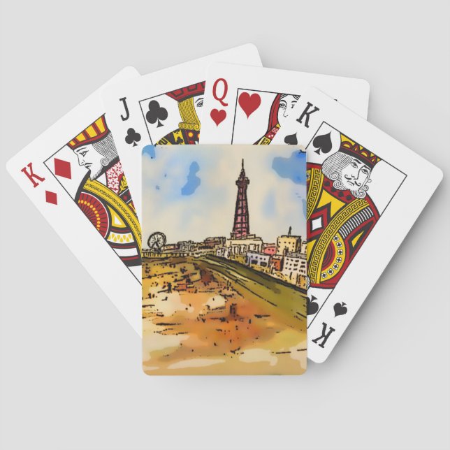 Baraja De Cartas Blackpool Seaside Lancashire (Reverso)