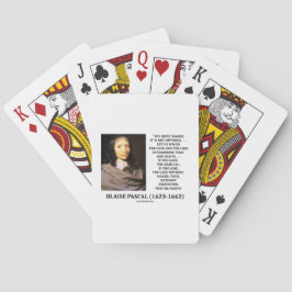 Baraja De Cartas Blaise Pascal Gain Poss Wagering que Dios existe