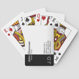 Baraja De Cartas blanco/negro profesional (monogramado)