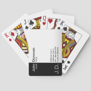 Baraja De Cartas blanco/negro profesional (monogramado)