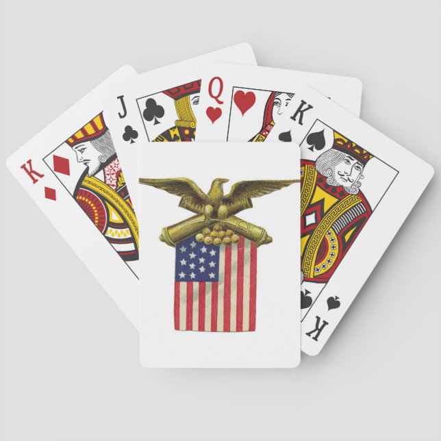 Baraja De Cartas Blanco rojo y azul (Reverso)