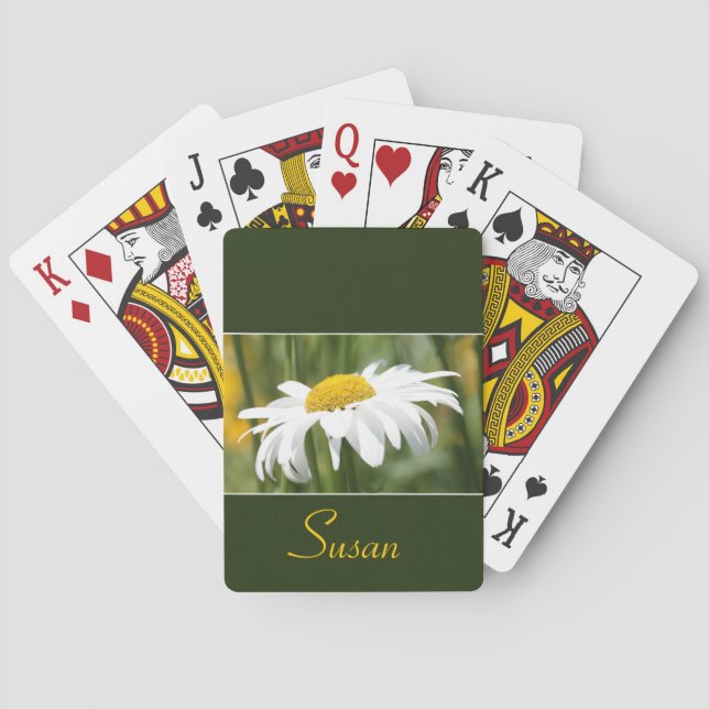 Baraja De Cartas Blanco y verde (Reverso)