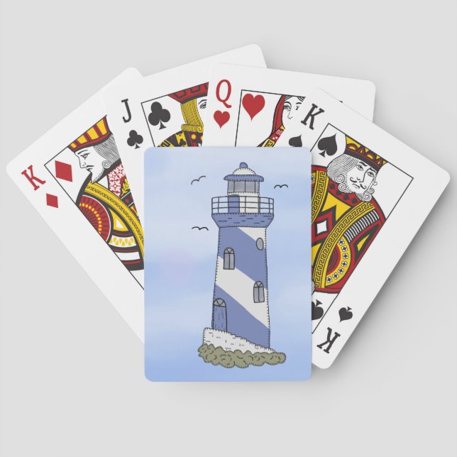 Baraja De Cartas blauer Leuchtturm (Reverso)
