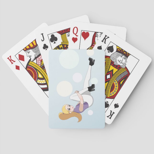 Baraja De Cartas Blonde Anime Chica (Reverso)
