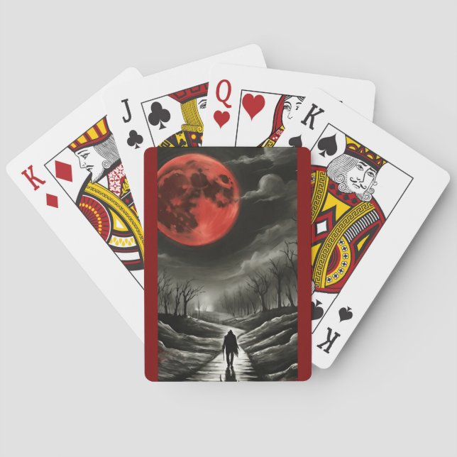 Baraja De Cartas Blood moon red (Reverso)