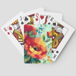 Baraja De Cartas Bloom Vibrant Floral Garden