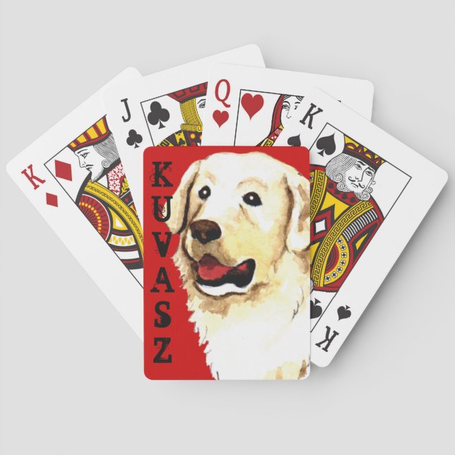 Baraja De Cartas Bloque de color Kuvasz (Reverso)