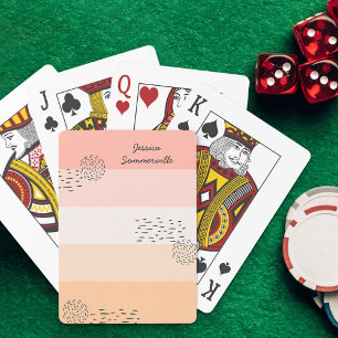 Baraja De Cartas Bloque de color pastel bonito raya y garabato