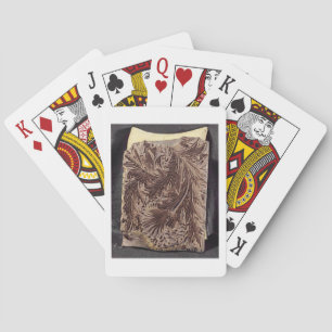 Baraja De Cartas Bloque de impresión de diseño de tulipanes, 1875 (