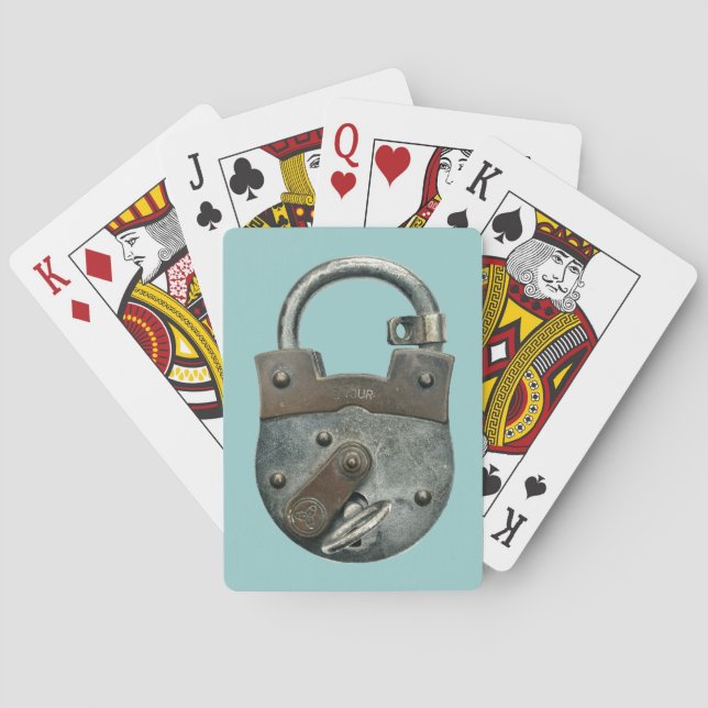 Baraja De Cartas Bloqueo antiguo y tecla (Reverso)