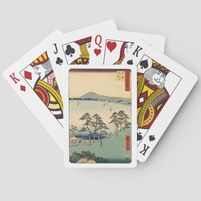 Baraja De Cartas Bloqueo de madera del mundo flotante Ukiyo-e japon (Reverso)